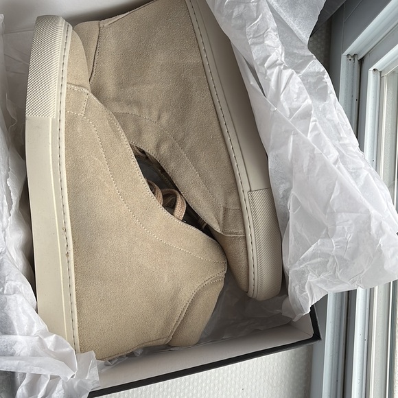 NWT - Women's Filippa K Elina High Sneaker / Sand Suede / Size 38 or 8US - Picture 4 of 13